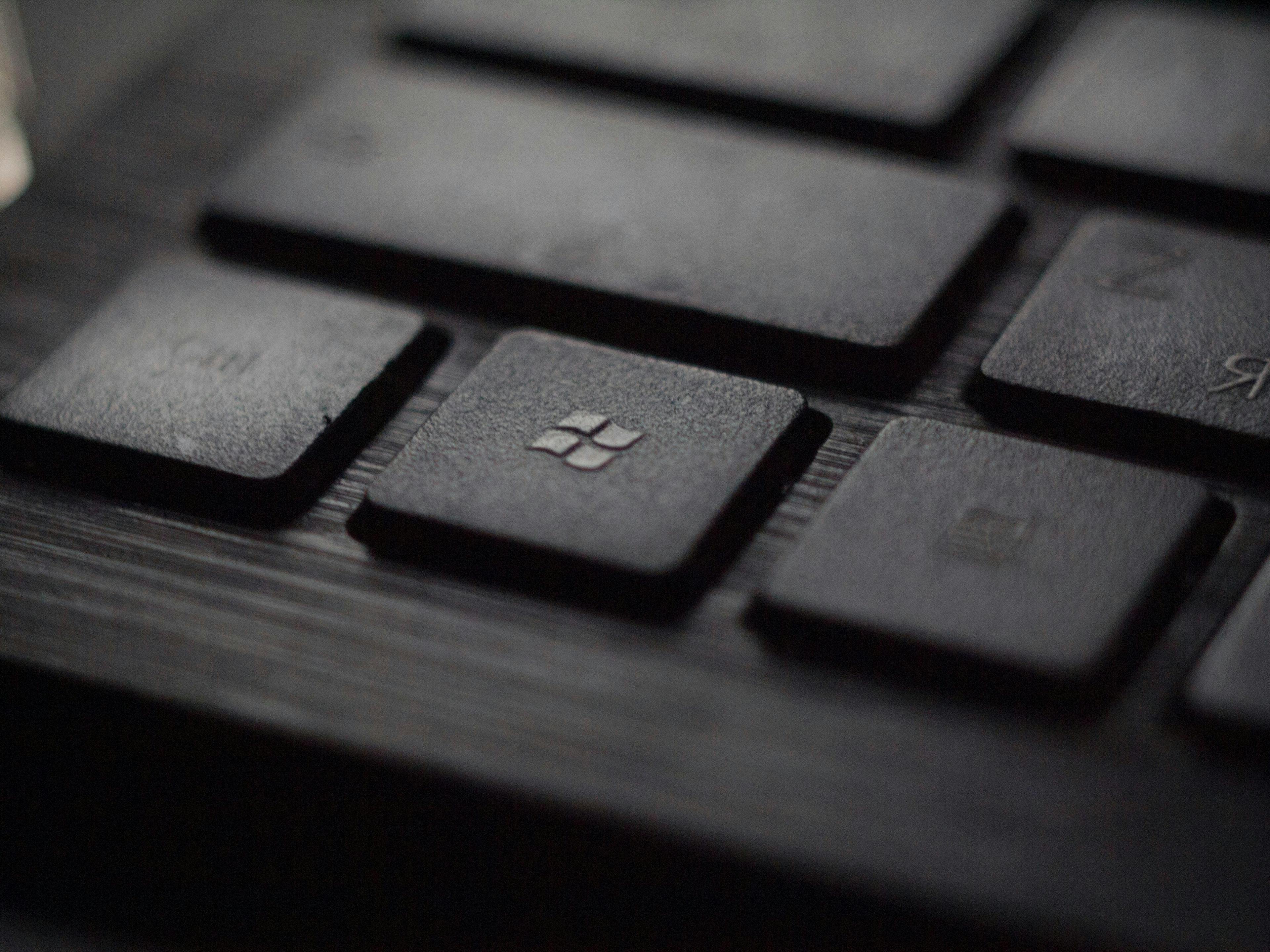 Close up of the Windows Key on a laptop 